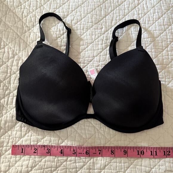 VICTORIA'S SECRET PINK Super Push-Up Bra Black Sz34D D75 Intimates Full Coverage - Picture 10 of 11